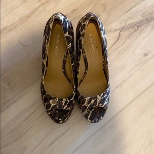 Nine West Leopard Print Wedge